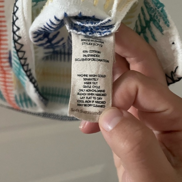 Soft Surroundings Whipstitch Multicolor Trim Tunic Top 1X - Picture 5 of 7